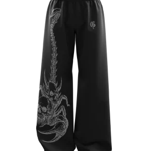 BLACK STRAIGHT FIT UNISEX TRACK PANT